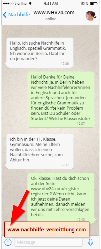 Tiersitter Whatsapp Chat Beispiel WuchatBsp